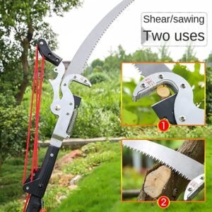 Telescopic Pruning Saw Wi Telescopic Handle, Professional Guard Telescopic Pole Saw, Manual Rim Saw for Pruning, High Altitude Greening Gardening Tools